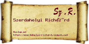 Szerdahelyi Richárd névjegykártya