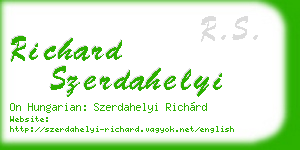 richard szerdahelyi business card