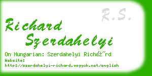 richard szerdahelyi business card